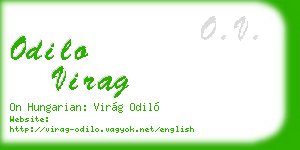 odilo virag business card